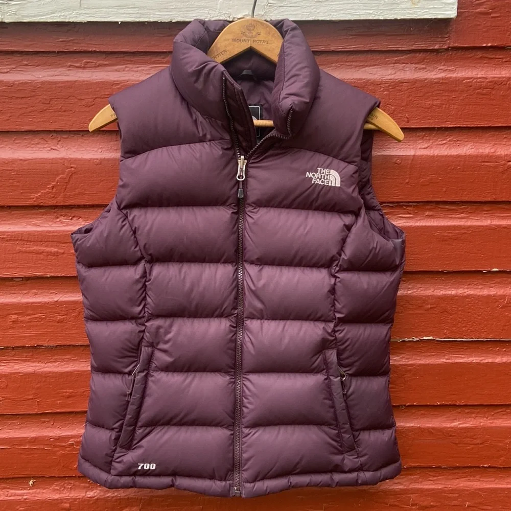 Vintage The North Face 700 Down Puffer Vest Purple Women's Size S - Picture 1 of 10